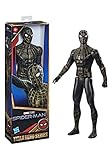 Spider-Man Marvel Titan Hero Series Actionfigur, 30 cm, schwarz-Goldener Anzug, Actionfigur, Spielzeug, inspirierter Film, für Kinder ab 4 Jahren