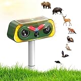 Uffylle Katzenschreck, 2 Modus Dualer Ultraschall Solar Tiervertreiber, IP68 Marderschreck mit LED Bewegungsmelder zur Abwehr von Katzen, Mardern und Hunden vertreiben Garten