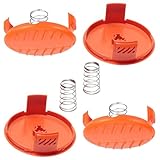 RC-100-P Spulenkappen und Federn für Black + Decker Elektro Rasentrimmer CST1000 CST1100 CST1200 CST2000 (CSC)