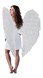 Boland - Engel Federflügel, 120 x 120 cm, Angel, Deko, Weihnachten, Valentinstag, Karneval, Fasching, Halloween, Mottoparty, Kostüm, Theater, Accessoire, Verkleidung