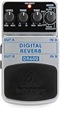 Behringer DR600 Digital Stereo Reverb Effektpedal, Silber, 1 Stück