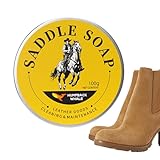 Saddle Soap for Leather - 100g Boot Cleaner, Leather Conditioner & Cleaning Cream for Boots, Saddles, Couch, Jackets, Handbags | 100g Salve for Equestrians, Car Enthusiasts, Furniture, and Collectors