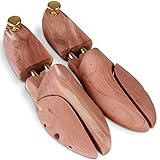 Jago® Schuhspanner - 1 2 4 Paar, aus Zedernholz, Aluminium, mit Spiralfeder, 37 38 39 40 41 42 43 44 45 46 47 48 - Schuhstrecker, Schuhdehner, Schuhweiter, Schuhform, für Damen, Herren