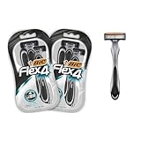 BIC Flex 4 Rasierer Herren, 2 x 3 Einwegrasierer mit je 4 Klingen, mit Aloe Vera & Vitamin E für eine sanfte Rasur