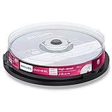 Philips DVD+R Rohlinge (8.5 GB Data/ 240 Minuten Video, 8X High Speed Aufnahme, 10er Spindel, Double Layer DL)