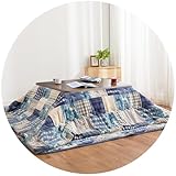 XDCXYD Japanische Heiztisch-Sets Mit Heizung, Decke, Steppdecke, Quadratischer/rechteckiger Kaffee-/Teetisch Für Das Wohnzimmer Im Winter(B,80 * 80 * 45CM)