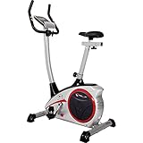 Christopeit Heimtrainer Fahrrad Ergometer AL 2, bis 150kg, 24 Widerstandsstufen, 9kg Magnet-Bremssystem, leise, Soft-Touch-Computer, Handpulssensoren, Tablet-Halterung, silber