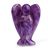 XIANNVXI 38mm Amethyst Schutzengel Kristalle Engel Figur Heilung Kristall Edelsteine Poliert Steine Statue Reiki Angel Figur Schutzengel Geschenk