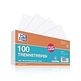 Oxford Trennstreifen, aus Karton, gelocht, 190 g/m², weiss, 100 Stück