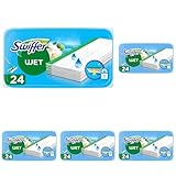 Swiffer Feuchte Bodentücher für den Bodenwischer mit Morning Fresh Duft 24 Tücher, Für eine schnelle und einfache Reinigung (Packung mit 5)