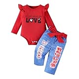 Kurzärmliges T-Shirt mit Grafik zum Valentinstag für Männer und Frauen. Trendiges Oberteil Jugendliche Geschenk Freundin Weihnachten Geschenke Frauen ab 70(Rot,12-18 Months)