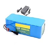 Goghthyger E-Bike-Akku 36V20000mah Lithium-Akku, 10S4P Lithium-Ionen-Elektrofahrrad-Akku Eingebautes BMS,36V 20AH (T~Plug)