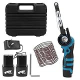 WODHMIEY Bandschleifer, 16,8 V Lithium-Akku, 7000 U/min, 15 Schleifbänder (80-1000 Körnung), Leistungsstarker Motor für Holz, Metall und gebogene Flächen, 2 Stunden Laufzeit, Schnellladung