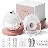 NCVI Elektrische Milchpumpe Tragbar Freihändig, Leise Milchpumpe elektrisch mit USB-Aufladung, 4 Modi 9 Stufen für unterwegs & Reisen, Weiß (2Packs)