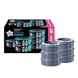 Tommee Tippee Windeleimer Nachfüllkassetten für Twist & Click und Sangenic TEC Windeleimersysteme, 6er Set