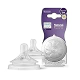 Philips Avent Natural Response Sauger – 2x Sauger für Babyflaschen mit Durchflussstärke 1, für Neugeborene ab 0 Monaten, BPA-frei (Modell SCY961/02)