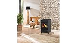Wamsler Hüttenofen 6 kW mit Fenster, Solar, Holz, Natürliche Entlüftung, Freistehend, Rustikal, Wohnzimmer