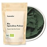 Kamelur Bio Spirulina Pulver grün 1kg – Bio Algen schonend getrocknet & fein gemahlen – Algenpulver Spirulina aus kontrolliert biologischem Anbau