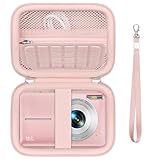 Supmay Tragetasche für VAHOIALD/für CAMKORY/für YiFuar/für FAYIBUY Digitalkamera 1080P Fotokamera, Speicherhalter Reisetasche mit Mesh Tasche für Batterie, USB-Kabel, SD-Karte, Rosa