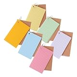 ABOOFAN Indexkarten mit Ring Linierte Vokabelkarten aus Kraftpapier Vielseitige Lernkarten für Schule und Büro Kompakt Reißfest Praktische Organisation für Studium und Alltag