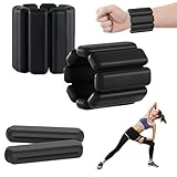 Handgelenk Gewichte Set, 2 Stück Gewichte Silikonarmbänder, Verstellbare Handgelenk gewichte, Silikon Fitness Gewichte, Wrist Leg Adjustable Weighted Wristband, Ankle Weights, für Workout(0.9kg)