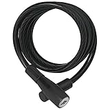 ABUS Spiralkabelschloss 3506K - 6 mm starkes, flexibles Fahrradschloss - ABUS-Sicherheitslevel 1 - 120 cm - Schwarz