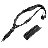 Dokeno 1 Stücke Punkt Sling Riemen Gewehr-Riemen, Längenverstellbarer Airsoft Sling, Flexible Schnellspanner Schulterseil langlebig Nylon für Gewehr mit Metallhaken für Outdoor-Sportarten