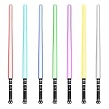 skicare 2-in-1 LED-Lichtschwert Blau Rot, 2er-Pack Laserschwert für Kinder, Leuchtschwert für Halloween, Weihnachten, Cosplay und War Fighters Kostüm