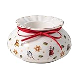 Villeroy & Boch – Toy's Delight Teelichthalter Rot und Weiß, Weihnachtsteelichterhalter Porzellan, Weihnachtsdeko Innen, Weihnachtsdekoration, Weihnachten Toys, Premium Porzellan
