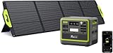 FOSSiBOT F2400 Powerstation mit 200W Solarpanel, Solargenerator 2048Wh LiFePO4 Batterie 230V 2400W 3AC Ausgängen (4800W Peak), Mobile Stromerzeuger für Camping/Reise/Zuhause/Notfall usw