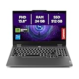 Lenovo LOQ Gen 9 Gaming-Laptop IA 15,6 Zoll FHD, 144 Hz (Intel Core i5-12450HX, NVIDIA GeForce RTX 3050, 24 GB RAM, 512 GB SSD, Wi-Fi 6, ohne Betriebssystem) Spanische QWERTY-Tastatur – Grau