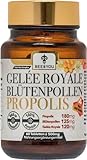 Bee&You Propolis, Gelée Royale, Blütenpollen Tabletten 500mg - 60 Tabletten, Keine Zusatzstoffe, Fairer Handel, 100% natürlich, ohne Zusatzsstoffe, hochdosiert, Schutzharz der Bienen, Propolis Kapseln