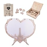 TAIZhiChen Gästebuch für Hochzeit, alternativ, Rahmen in Herzform