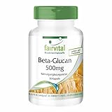 Fairvital | Beta Glucan Kapseln - 500mg Beta-Glucane pro Kapsel - HOCHDOSIERT - 70% Polysaccharide aus Hafer - VEGAN - 90 Kapseln