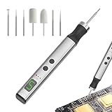 Gravierstift | Werkzeug 5 Geschwindigkeiten mit 7 Geschwindigkeiten – Speicher Einstellung der Geschwindigkeit – Ideal für Metall Stein Nägel Holz DIY Projekte Anfänger