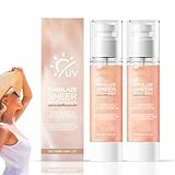 Sheer Body Mist Sunscreen SPF 42 | Wasserfestes Sonnenschutz Spray Mit Schimmerndem Öl | Sonnenspray Für Gesicht Körper | Sonnencreme Mit Schimmerndem Körperöl | Leichtem, Schnell Absorbierendem (2)