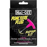 Muc-Off Puncture Plug Reifenreparaturset - Fahhrad Flickzeug für schlauchlose Fahrradreifen - Inklusive 2-in-1 Puncture Plug/ Aufrauh-Werkzeug, 10 Reifenpannenstopper & Etui