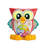 Fisher-Price - BlinkiLinkis Schlaue Eule, Deutshce Version, interaktives Lern-Spielzeug mit Musik, Lichtern, Melodien und Sätzen, Babyspielzeug für Kinder ab 18 Monaten, HJM73