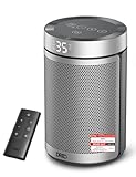 Dreo Energiesparender Heizlüfter, 34 dB Leiser 1500W Elektrischer PTC Keramik, Thermostat, Überhitzungs- & Kippschutz, 12 Std. Timer, Elektroheizung für Räume Schlafzimmer, Atom 316, Silber