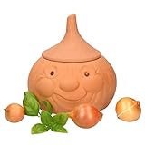 MamboCat Zwiebeltopf Onni | Vorrats-Dose mit Deckel zur Aufbewahrung von ca. 900g Zwiebeln | 100% Natural aus echtem Terrakotta