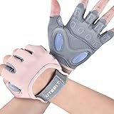 UTEBIT Fitness Handschuhe, Atmungsaktive Trainingshandschuhe mit Mikrofasergewebe, Rutschfester Silikon Gym Gloves Gewichtheben Handschuhe, Sporthandschuhe für Damen