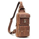 ETZRYSYB Crossbody Tasche Herren Brusttasche Outdoor Herren Umhängetasche Kleine Reise Handytasche Wandern Reise Cross Bag Wasserdicht, einfarbig, Einheitsgröße
