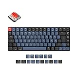 Keychron K3 Pro Wireless benutzerdefinierte mechanische Tastatur, 75% deutsches DE ISO-Layout QMK/VIA Programmierbares RGB Ultra-Slim mit Hot-Swap-fähigem Gateron Low Profile Roter Schalter