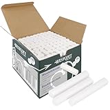 Westcott Kreide 100 Stück Weiss | Vorteilspack Tafelkreide mit 1,2cm ⌀ in deckendem Weiss | staubarm & leicht abwischbar | 8,5cm lange Kreidestifte | E-744986 00