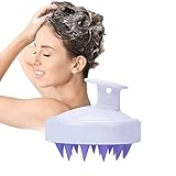 【Phantasy】Kopfhaut Massagebürste, Shampoo Silikon Haarbürste für Peeling und Kopfmassage verwendet werden, um die Durchblutung der Kopfhaut zu verbessern, Lila