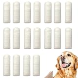 Landrain 18 Stück Fingerzahnbürste Hund, Wiederverwendbar Fingerlinge Hunde Zahnpflege, Hundezahnbürste Fingerling