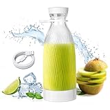 Portable Blender Bottle, 500 ml, 6 Klingen Design Obst Mixer, Kabelloses Tragbares Usb Laden Entsafter Mixer, Geeignet FüR Reisen, Outdoor, Auto,White