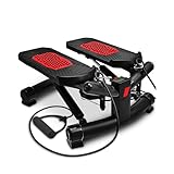 Sportstech 2in1 Twister Stepper mit Power Ropes - Deutsche Qualitätsmarke - STX300 Drehstepper & Sidestepper für Anfänger & Fortgeschrittene, Up-Down-Stepper mit Display, Hometrainer Widerstand