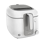 Tefal Fritteuse Super Uno Access FR3100 | Kapazität 2,2 L | Spülmaschinengeeignete Teile | Geruchsfilter | Herausnehmbarer Behälter | Weiß/Grau