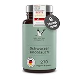 Schwarzer Knoblauch Extrakt 15:1-270 vegane Kapseln für 9 Monate - Geruchsfrei - Fermentiert - natürliches Superfood - ohne Zusatzstoffe - laborgeprüft - Balanced Vitality